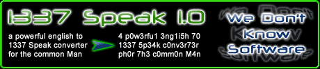 A 1337 Speak Translator for the common man